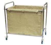 ZJFHEYUO Chariot à roulettes pour Le tri du Linge d'hôtel, Chariot de Service en Chambre avec Roue de freinage Universelle, Housse Amovible Jaune, Chariot de Cuisine