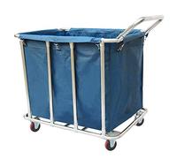 ZJFHEYUO Chariot Utilitaire, Chariot de Service, Grand Panier à Linge d'hôtel, Chariot de tri avec roulettes, Chariot de Collecte de Linge Commercial