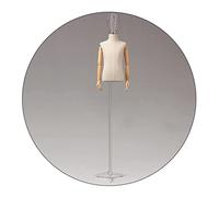 ZJFHEYUO Child Mannequin Torso Body Dummy Model with Arms and Head Clothing Display Stand for Shop Window Studio Metal Tripod Base 2 Colors,Silver-2 Years Old