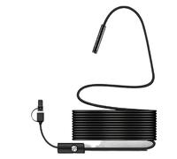 ZJFHEYUO Endoscope 8 mm avec caméra HD 1080p, USB, 8 LED, câble Flexible 1/2/5 m, étanche, pour Inspection.