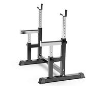 ZJFHEYUO Équipement de Gymnastique pour Banc de Presse, Supports d'haltères avec haltères, Supports de Squat Pliables avec Barre de Traction