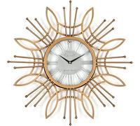ZJFHEYUO Horloge Murale rétro silencieuse à Quartz, 61 cm, Fonctionne à Piles, sans tic-tac, idéale pour Le Salon, la Chambre, Le Bureau, la Cuisine ou la Maison.