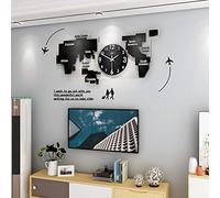 ZJFHEYUO Horloge Murale sans tic-tac, Carte du Monde en Acrylique - Coupe Parfaite et Magnifique - Décorez Votre Maison avec de l'art Moderne - Un Cadeau Unique pour Les Autres, 5