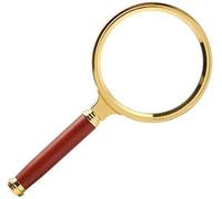 ZJFHEYUO Loupe de Lecture à Main, lentille Amovible, Manche en Bois, idéale pour la Lecture de Livres, Magazines, journaux, Cartes, Les Sorties sur Le Terrain, Les réparations et