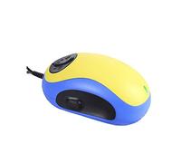 ZJFHEYUO Loupe de Lecture Portable Pratique avec Souris Filaire, 20x, pour écran PC, Aide visuelle, liseuse, amblyopie, Basse Vision, Jaune, Bleu, Mini