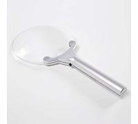 ZJFHEYUO Loupe de Poche HD pour la Lecture et l'identification, Lampe LED Portable, lentille en PMMA, poignée en ABS, Verre argenté, poignée de Transport.