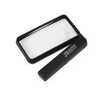 ZJFHEYUO Loupe rectangulaire grossissante 4 Fois, avec poignée Pliable, pour la Lecture et l'identification des Enfants.
