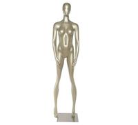 ZJFHEYUO Mannequin Corps Entier sur Support, Buste de Couture, Or Rose et Argent, Torse de Mannequin réaliste pour vitrine, Accessoire de présentation.