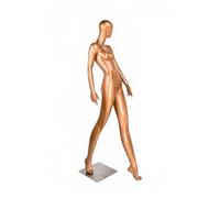 ZJFHEYUO Mannequin Corps Entier sur Support, modèle Humain, Or Rose et Argent, Torse de Mannequin réaliste pour vitrine de Magasin, Accessoire de présentation de vêtements