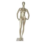 ZJFHEYUO Mannequin Corps Entier sur Support, modèle Humain, Or Rose et Argent, Torse de Mannequin réaliste pour vitrine de Magasin, Accessoire de présentation de vêtements