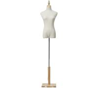 ZJFHEYUO Mannequin de Couture Femme, Buste de Tailleur, Mannequin de Magasin de vêtements, Mannequin d'étudiant avec Base en Bois, vitrine, étagère de présentation de Mariage, bei