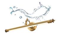 ZJFHEYUO Miroir Lumineux LED H65 en cuivre pour Salle de Bain, Lampe de Miroir étanche, orientable à 240°, Applique Murale, éclairage de Maquillage avec Protection des Yeux pour