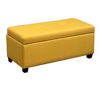 ZJFHEYUO Pouf de Rangement Pliable de sécurité Incendie 39,4 Pouces Pouf rembourré Grand Espace de Rangement Charnière Rabattable Tabouret de lit de Chambre Repose-Pieds en plast