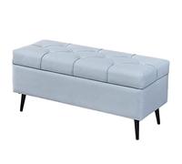 ZJFHEYUO Pouf Repose-Pieds canapé Tabouret Grande capacité Espace Confortable Technologie Tissu Tabouret à Langer à la Porte avec Pieds en métal Orange