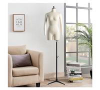 ZJFHEYUO Sewing Mannequin Female Dress Form Mannequin Torso with Tripod Stand, Adjustable Height Mannequin Body Sewing Torso with Magnetic Suction Arm for Dress Jewelry Display,B,