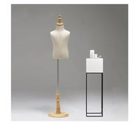 ZJFHEYUO Sewing Mannequin Kids Mannequin Adjustable Child Mannequin Body Torso for Sewing, Children Dress Form Manikin Body Display with Wooden Base, Fits All Kinds of Clothes,A,1