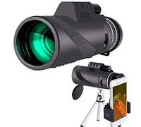 ZJFHEYUO Télescope monoculaire, télescope monoculaire pour Adultes et Enfants, monoculaire Haute définition 40x60 avec Support pour Smartphone et trépied, monoculaire étanche et a