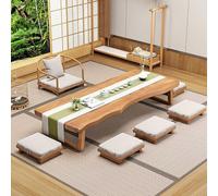 ZJFJMBD Table Basse rectangulaire Basse pour s'asseoir sur Le Sol, Table de Sol Japonaise en Bois Massif, Table Tatami pour Salon, Salle à Manger