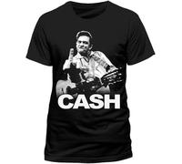 ZJFRRQZ Johnny Cash Men Finger Short Sleeve T-Shirt Manches Courtes(Medium)
