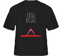 ZJFRRQZ Total Recall Retro T Shirt Black Manches Courtes(Medium)