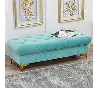 ZJGFCB Banc ottoman de rangement en velours, banc de rangement rembourré de qualité supérieure, moderne pour la maison, la chambre à coucher, le salon, le couloir, les repose-pieds, bancs
