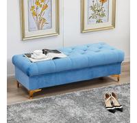 ZJGFCB Banc ottoman de rangement en velours, banc de rangement rembourré de qualité supérieure, moderne pour la maison, la chambre à coucher, le salon, le couloir, les repose-pieds, bancs