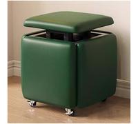 ZJGFCB Chaise cube gigogne 5 en 1, tabourets empilables, petits tabourets carrés imitation polyuréthane, repose-pieds avec roues pour salon, salle à manger (couleur : C)