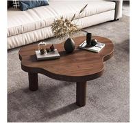 ZJGFCB Table basse en bois massif en forme de nuage, table centrale moderne du milieu du siècle pour chambre à coucher, salon, facile à assembler