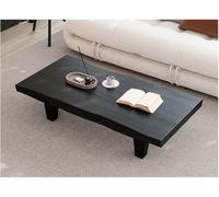 ZJGFCB Table basse en bois massif, table de salon simple, petite table japonaise rétro avec plateau irrégulier et pieds robustes - Grande table d'appoint - Table basse tatami (taille : 110 x 55 x 30