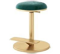 ZJGFCB Tabouret de coiffeuse rond en velours réglable en hauteur - Design de coussin confortable, tabouret de coiffeuse à pieds hauts, chaise de coiffeuse ronde, tabouret de coiffeuse rose (couleur