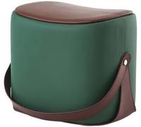ZJGFCB Tabouret en cuir en forme de selle, repose-pieds rembourré pour un changement de chaussures confortable dans le salon et l'entrée (couleur : A)