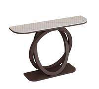 ZJHAHJY Table console pour entrée, table de canapé, avec étagères de rangement, longue table d'entrée pour entrée, salon, couloir, entrée (marron B, 100 cm)
