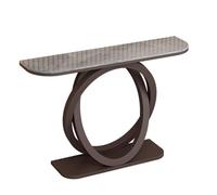 ZJHAHJY Table console pour entrée, table de canapé, avec étagères de rangement, longue table d'entrée pour entrée, salon, couloir, entrée (marron A, 120 cm)