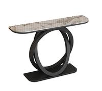 ZJHAHJY Table console pour entrée, table de canapé, avec étagères de rangement, longue table d'entrée pour entrée, salon, couloir, entrée (noir C, 100 cm)