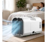 ZJHHRZ Climatiseur Mobile 4400 BTU Monobloc 4-en-1 Silencieux 42 DB Auto-Évaporation avec Poignée de Transport pour Tentes Caravanes Camping-Cars Chambres Bureaux Bureau Rafraîchir, 1300W, 1300W