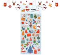 zjhukfmc Autocollants de Noël 3D - Autocollants Saisonniers | Décalcomanies Mini 3D de Vacances,pour Scrapbooking Carnet PC Adultes Cadeaux Fête Récompenses Classe Cadeaux