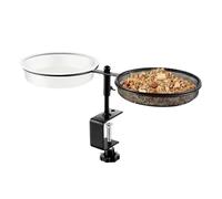 zjhukfmc Bain d'oiseaux d'extérieur | Mangeoire pour oiseaux sauvages pour l'extérieur, bol d'eau réglable avec plateau amovible pour perruche, colibri, perroquet