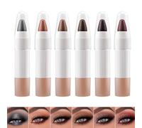 zjhukfmc Bâton de fard à paupières, bâtons de fard à paupières | Stick à fard à paupières étanche | 6 couleurs Longwear Shimmer & Glitter Cosmetics Contour pour le maquillage de la mariée, les jours à