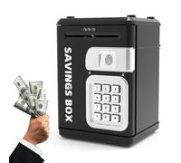 zjhukfmc Coffre-Fort Argent Enfant | Banque Électronique | Jeu Électronique D'Épargne avec Mot De Passe Éducation Financière Garçons Filles Décor Maison