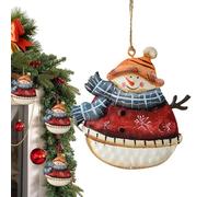 zjhukfmc Décorations de Sapin,Décorations Rétro Bonhomme De Neige | Ornements d'hiver Multicolores Accrochables,Vintage Drôle pour Intérieur Chambre Salon Salle à Manger Cuisine Salle de Bain