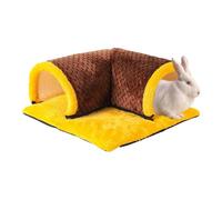 Zjhukfmc Lit tunnel pour lapin, cochon d'Inde, lavable pour petit animal, chaud pour l'hiver, cachette amovible, jouets pour cochons d'Inde, 35 x 35 x 15 cm