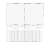 zjhukfmc Lot de 10 pochettes de protection transparentes A7 à 6 anneaux - Pour employés de bureau, chefs de projet, éducateurs, enseignants, dessinateurs, professionnels