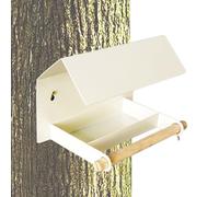 zjhukfmc Mangeoire pour oiseaux pour l'extérieur - Avec toit de pluie - Station d'alimentation résistante aux intempéries - Mangeoire décorative pour oiseaux avec toit de protection - Pour observer