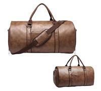 zjhukfmc Sacs à vêtements pour Voyage, Sac à vêtements à Main | Sac de Voyage Convertible pour Porte-vêtements - Compartiment à Chaussures, Valise Porte-vêtements en Cuir pour Mari, Hommes, Femmes