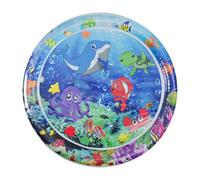 zjhukfmc Tapis de jeu sensoriel aquatique, 100 x 100 cm, coussin d'eau, design de dessin animé, pour animaux de compagnie et bébés, développement sensoriel pour bébé, pour le développement précoce des