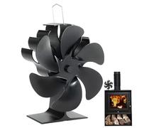 zjhukfmc Ventilateur de cheminée, ventilateur de poêle à bois non électrique, ventilateur thermoélectrique pour poêle à bois, poêle à bois, poêle à granulés, économie d'énergie et transfert de chaleur