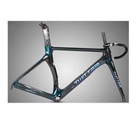 ZJIEDB Cadre de vélo de Route en Carbone 700C Breaking Wind Racing Décoloration EPS BB86 C Freins Vélo à dégagement Rapide F100/R130 mm, avec Fourche et Tige de Selle Poignée (Coul