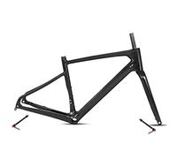 ZJIEDB Cadre de vélo de Route en Carbone EPS 700C, Cadre de Course Tout-Terrain, 45/48/51/54 cm, Freins à Disque BB92, axe traversant F12 x 100 mm/R12 x 142 mm, avec Fourche (coule