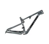 ZJIEDB Cadre VTT Tout Suspendu Enduro/Descente 27,5/29 Pouces 15"/17"/19"/21" Fibre de Carbone XC/DH Arrière Souple 12 x 148 mm Axe traversant Boost Frein à Disque (Gris foncé, 27
