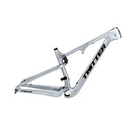 ZJIEDB Cadre VTT Tout Suspendu Enduro/Descente 27,5/29 Pouces 15"/17"/19"/21" Fibre de Carbone XC/DH Soft Tail 12 x 148 mm Frein à Disque à axe traversant Boost (Argent, 27,5 19")